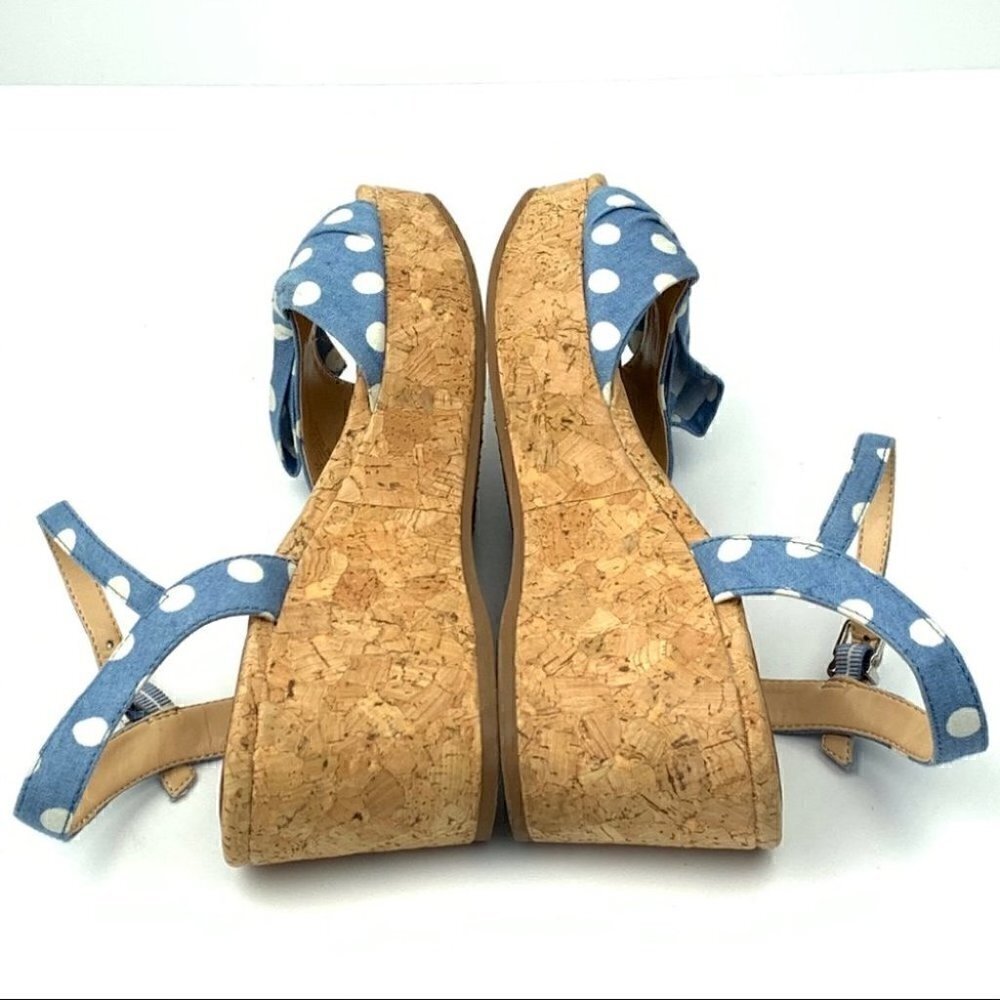 GB Gianni Bini sandals 7 polka dot cork platforms - Picture 6 of 13